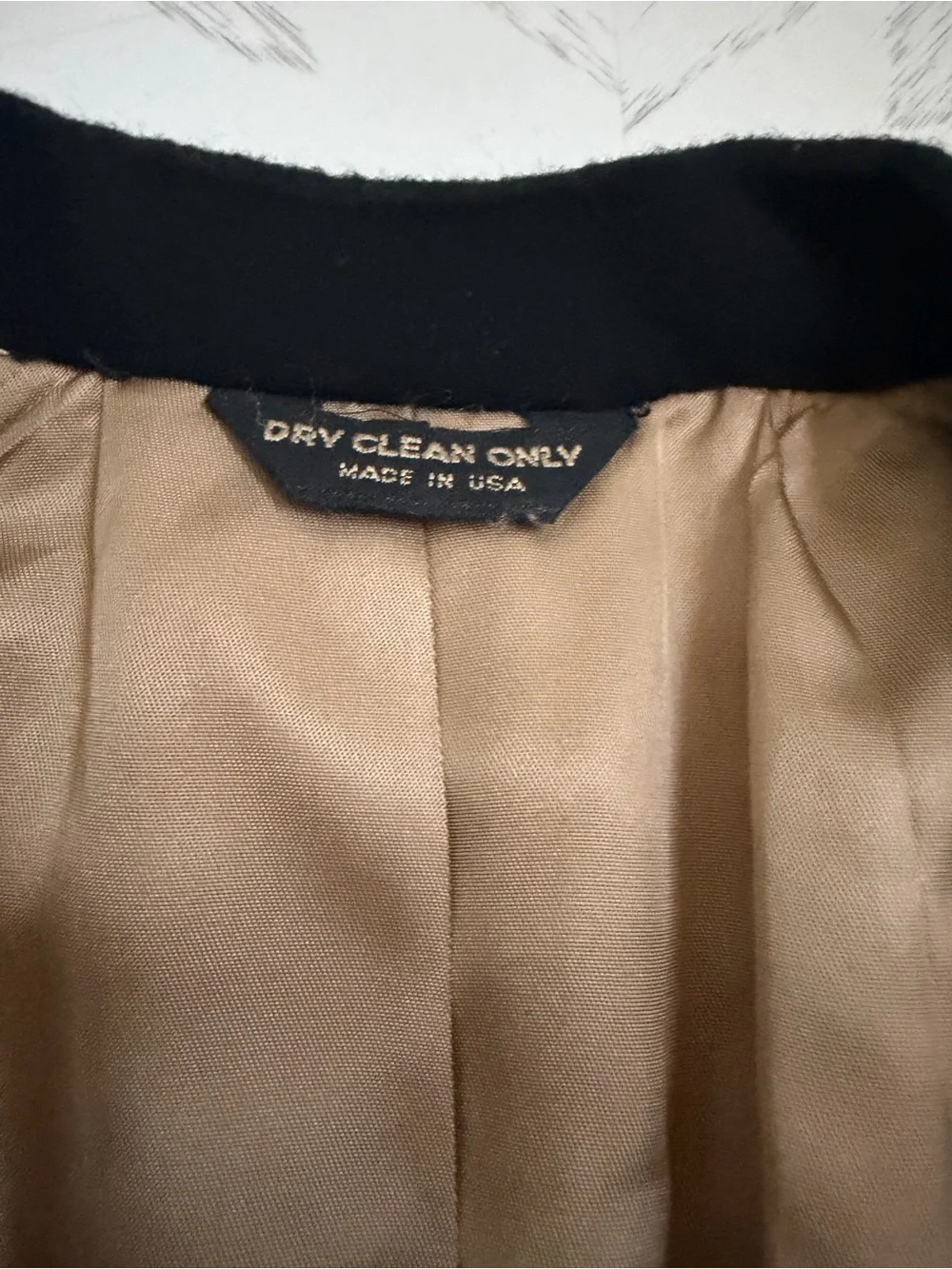 Vintage Men's Black Camelhair Sport Coat Blazer 44R Made in USA